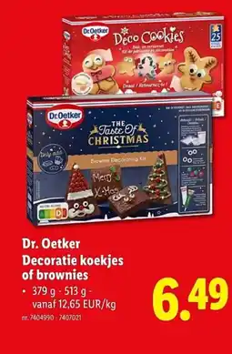 Lidl Dr. Oetker Decoratie koekjes of brownies aanbieding