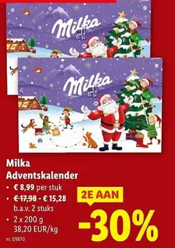 Lidl Milka Adventskalender aanbieding