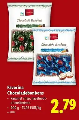 Lidl Favorina Chocoladebonbons aanbieding