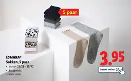 Lidl Esmara sokken aanbieding