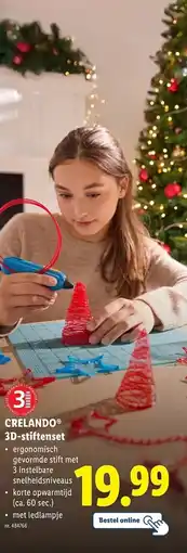 Lidl CRELANDO 3D stiftenset aanbieding