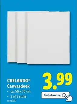 Lidl Crelando canvasdoek aanbieding