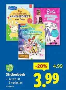 Lidl Stickerboek aanbieding