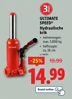 Lidl Ultimate speed hydraulische krik aanbieding