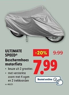Lidl Ultimate speed beschermhoes motorfiets aanbieding