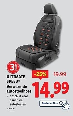 Lidl Ultimate speed verwarmde autostoelhoes aanbieding