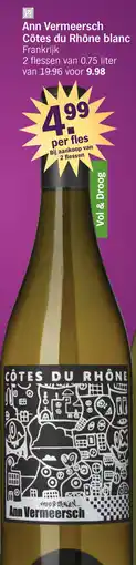 Albert Heijn Ann Vermeersch Côtes du Rhône blanc aanbieding