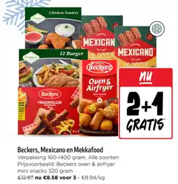 Jumbo Beckers mexicano en mekkafood aanbieding