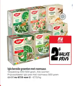 Jumbo Iglo bereide groenten met roomsaus aanbieding
