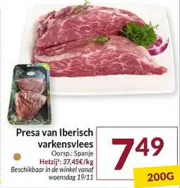 Intermarché Presa van Iberisch varkensvlees aanbieding
