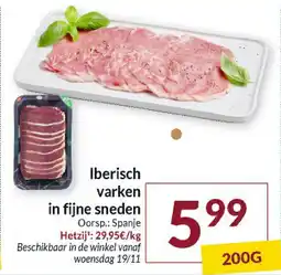 Intermarché Iberisch varken in fijne sneden aanbieding