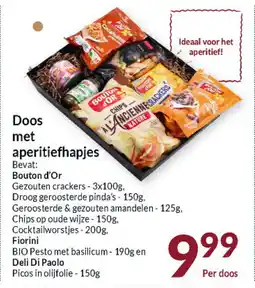 Intermarché Doos met Aperitiefhapjes aanbieding