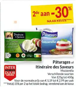 Intermarché Pâturages of Itinéraire des Saveurs Mozzarella aanbieding