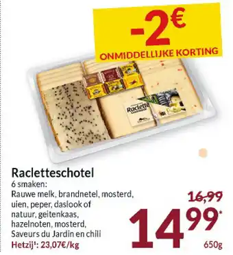 Intermarché Racletteschotel aanbieding