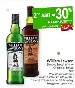 Intermarché William Lawson Blended Scotch Whisky Original of Spiced aanbieding