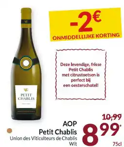 Intermarché AOP Petit Chablis Union des Viticulteurs de Chablis Wit aanbieding