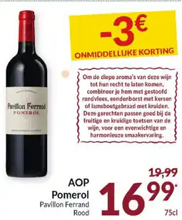 Intermarché AOP Pomerol Pavillon Ferrand Rood aanbieding