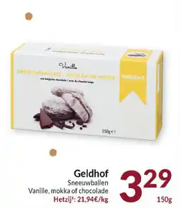 Intermarché Geldhof Sneeuwballen Vanille, mokka of chocolade aanbieding