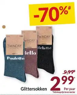 Intermarché Glittersokken aanbieding