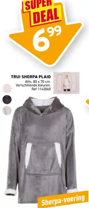 Trui sherpa plaid