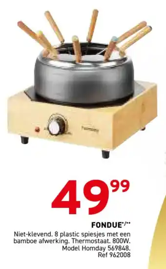 Trafic Homday fondue aanbieding