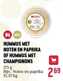 Delhaize Hummus paddenstoelen houmous aux champions aanbieding