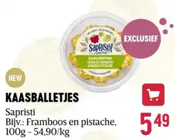 Delhaize Sapristi kaasballetjes aanbieding