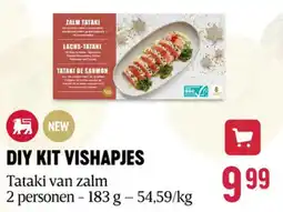 Delhaize Diy kit vishapjes tataki van zalm aanbieding