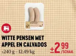 Delhaize Witte pensen met appel en calvados aanbieding