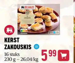 Delhaize Kerst zakouskis aanbieding