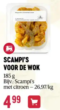 Delhaize Scampi's voor de wok aanbieding