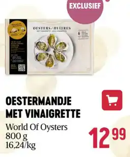 Delhaize World of oysters oestermandje met vinaigrette aanbieding