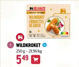 Delhaize Wildkroket aanbieding