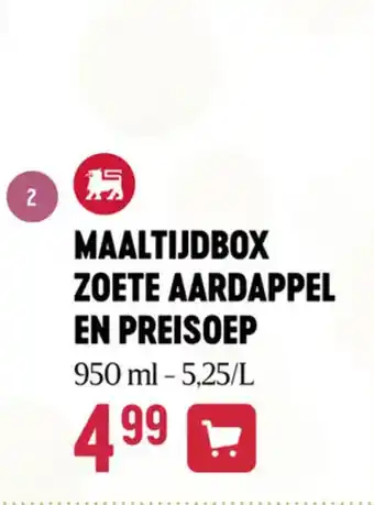 Maaltijdbox zoete aardappel en preisoep