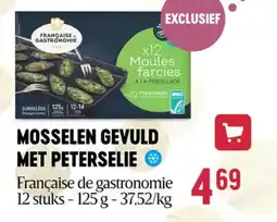 Delhaize Française de gastronomie mosselen gevuld met peterselie aanbieding