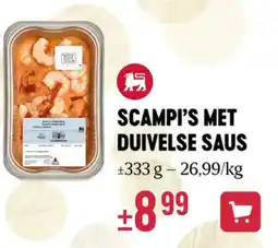 Delhaize Scampi's met duivelse saus aanbieding