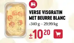 Delhaize Verse visgratin met beurre blanc aanbieding