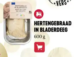 Delhaize Hertengebraad in bladerdeeg aanbieding