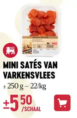 Delhaize Mini satés van varkensvlees aanbieding