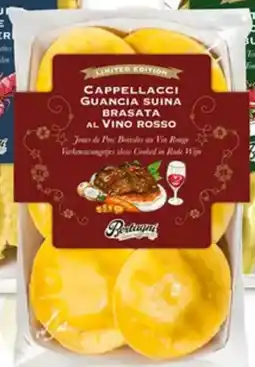 Delhaize Bertagni verse pasta geroosterde varkenswagen met rode wijn aanbieding