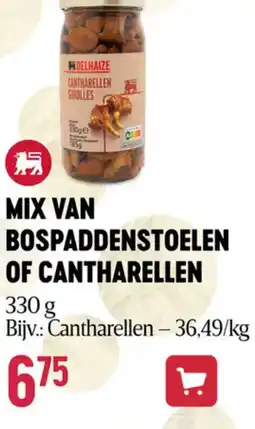 Delhaize Mix van bospaddenstoelen of cantharellen aanbieding