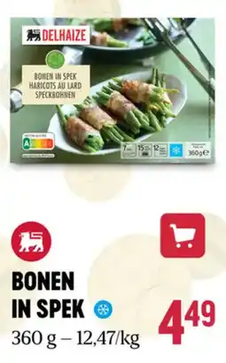 Delhaize Bonen in spek aanbieding