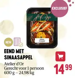 Delhaize Atelier d'or eend met sinaasappel aanbieding