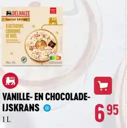 Delhaize Vanille en chocolade- ijskrans aanbieding