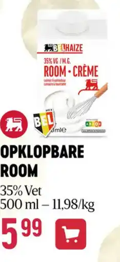 Delhaize Opklopbare room 35% vet aanbieding