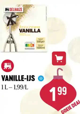 Delhaize Vanille-ijs aanbieding