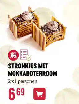 Delhaize Stronkjes met mokkaboterroom aanbieding