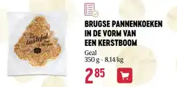 Delhaize Brugse pannenkoeken in de vorm van een kerstboom aanbieding