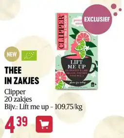 Delhaize Thee in zakjes aanbieding