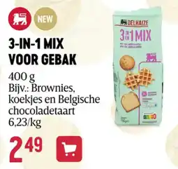 Delhaize 3 in 1 mix voor gebak aanbieding
